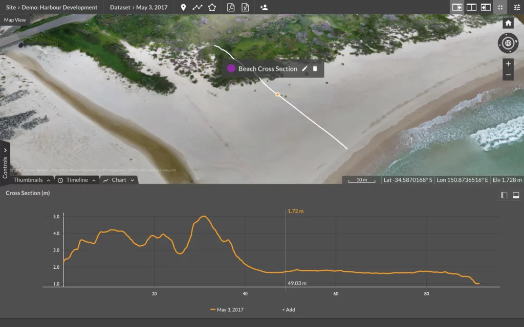 cross section beach erosion