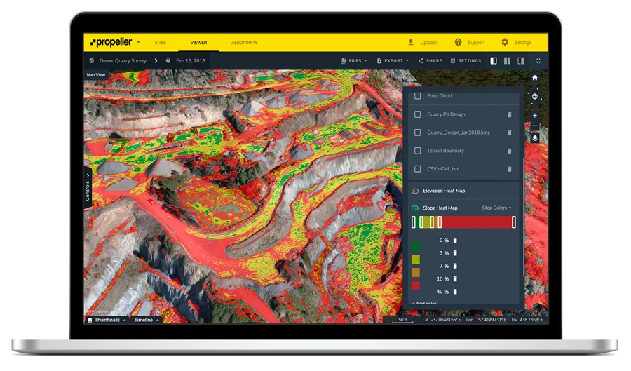 Mining site survey using drones and the Propeller Platform