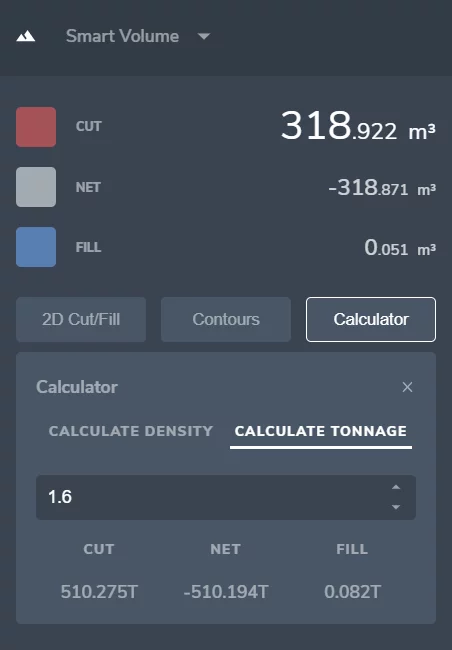 Quarry stockpile tonnage calculated on the Propeller Platform