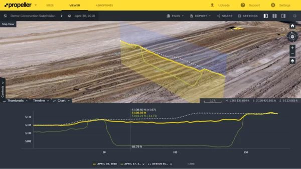 calculate cut and fill construction site