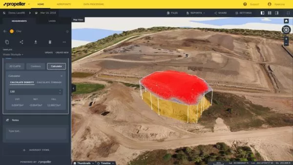 cut and fill software for a landfill site