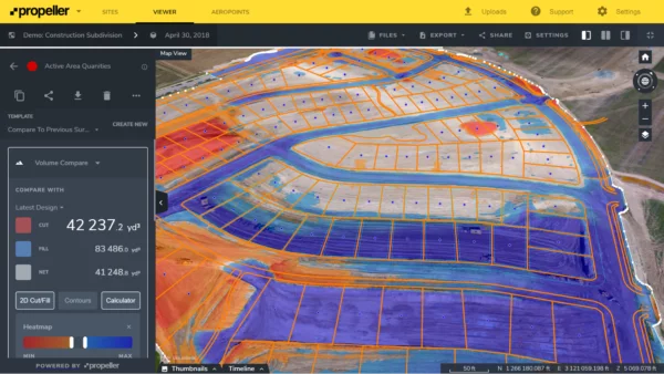 construction software for cut and fill calculations 