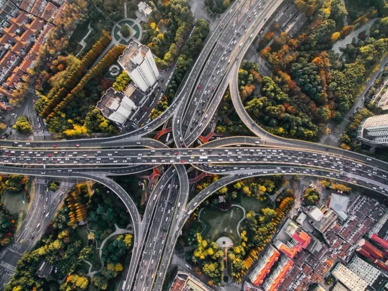 Overhead urban construction