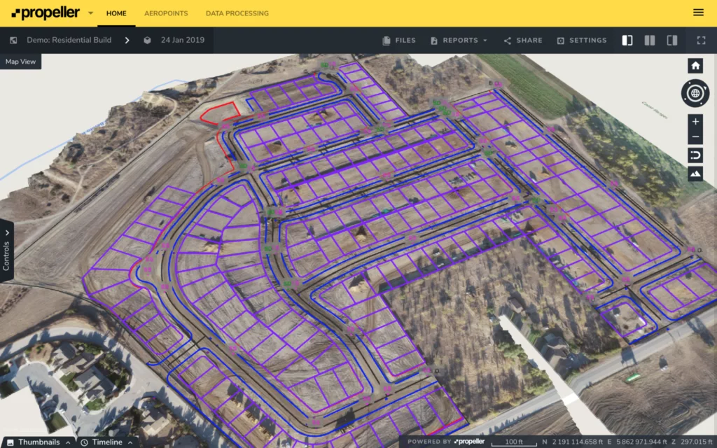 Comparing against the design file using earthwork software