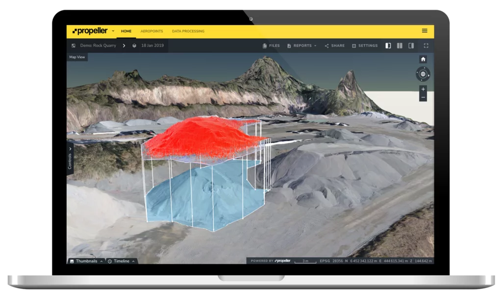 Stockpile volume measurement