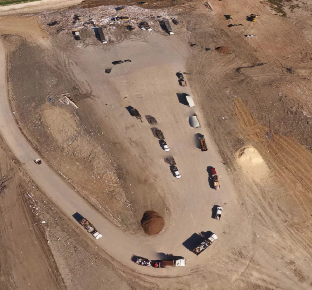 landfill aerial cover dirt