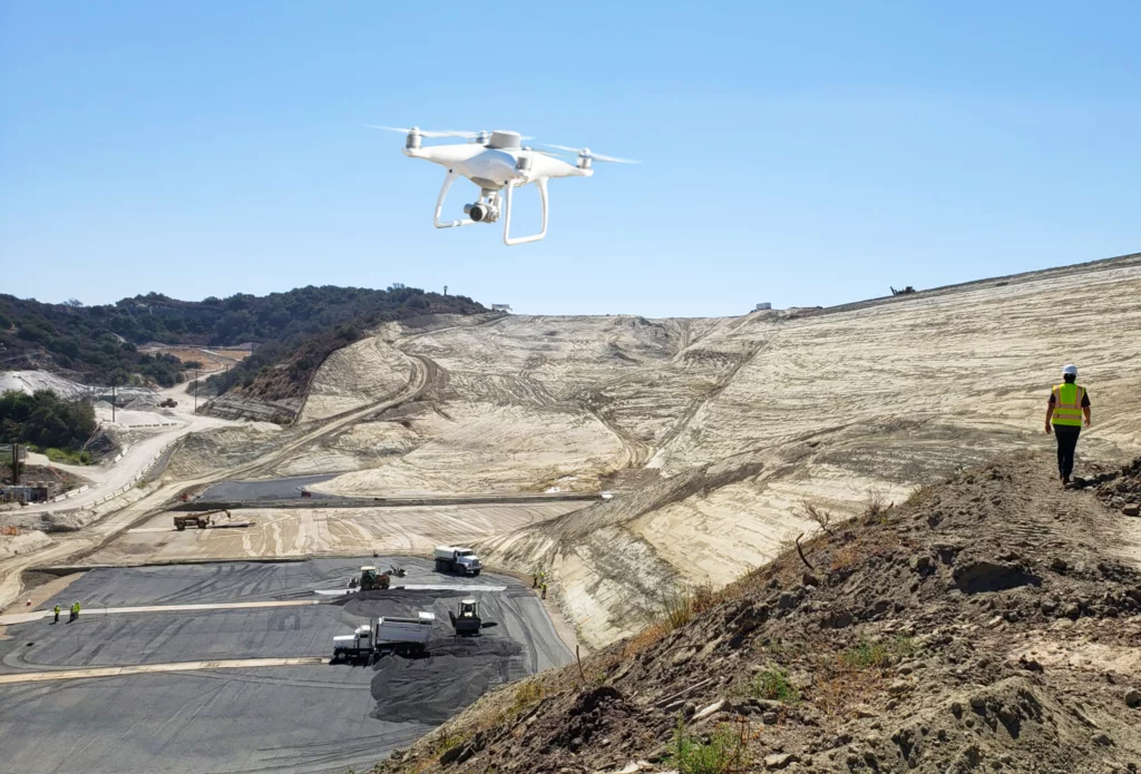 Phantom 4 RTK flying over worksite PPK workflow