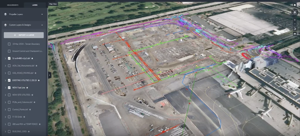 Utility line modeling platform screenshot