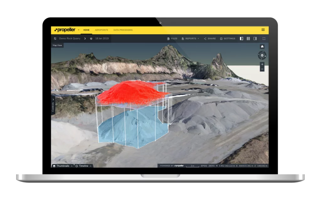 Stockpile volume on site Propeller Platform 3D model