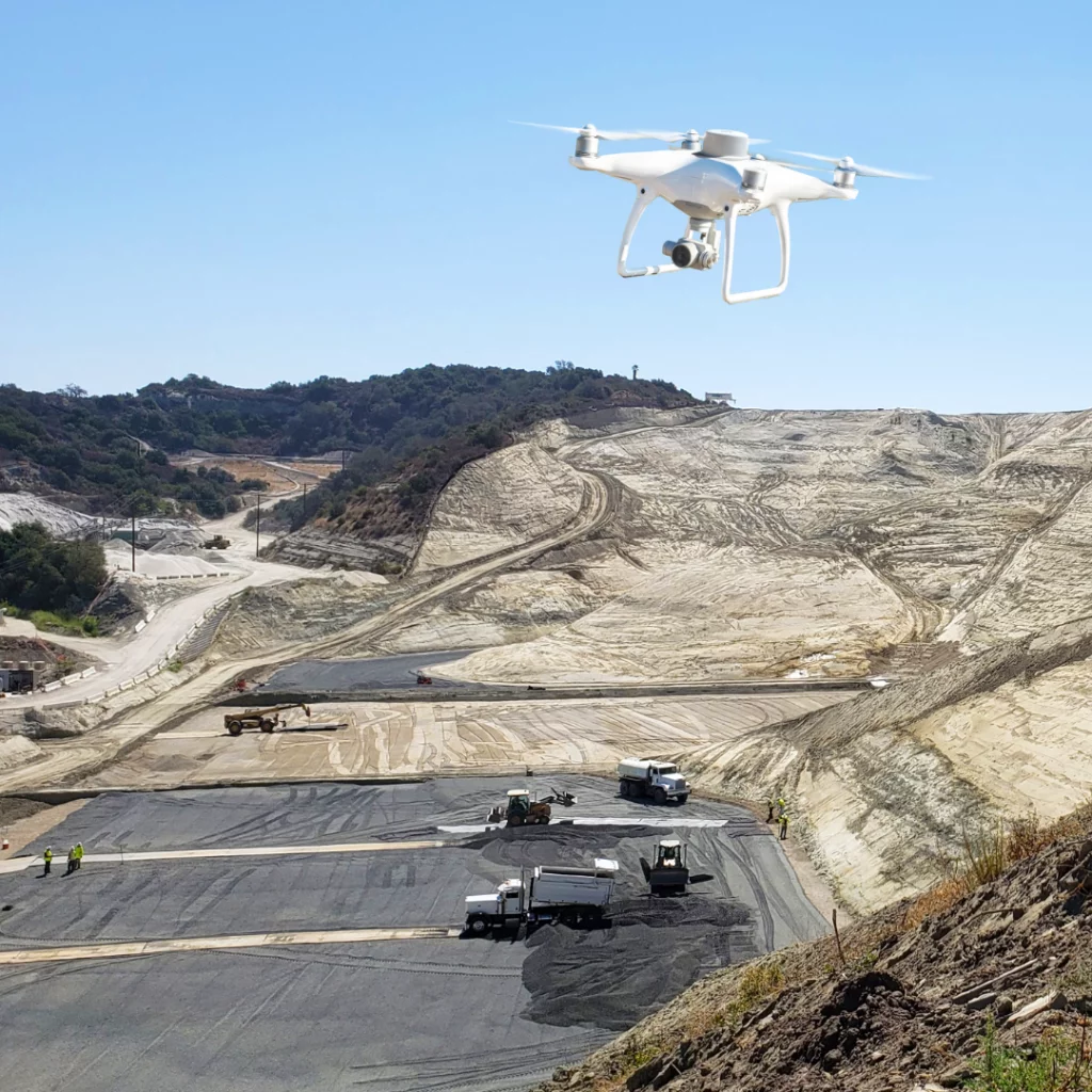 Drone flying quarry