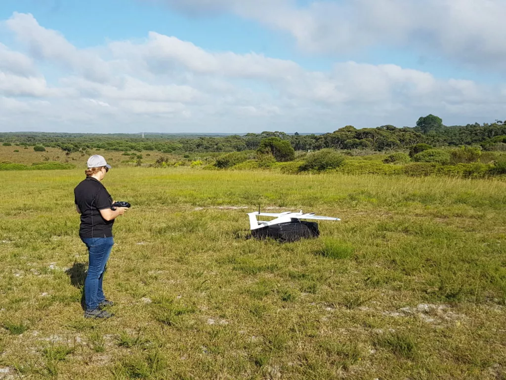 Heidi Gore Fyfe flying fixed-wing