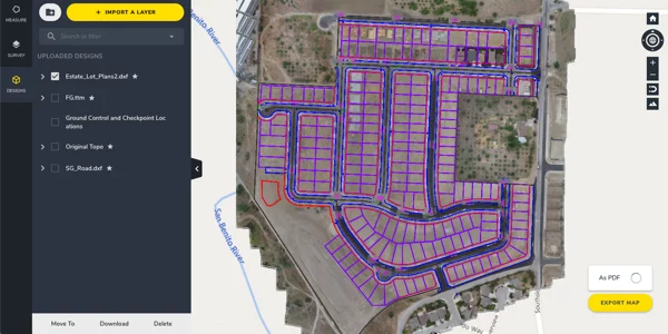 worksite survey software map pdf 