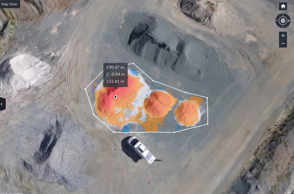 3d model of stockpile measurements