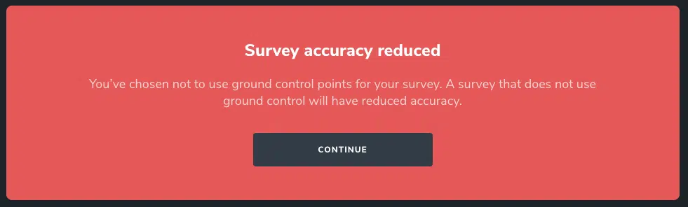 accuracy of drone survey reduced