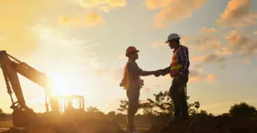 Construction Site Handshake
